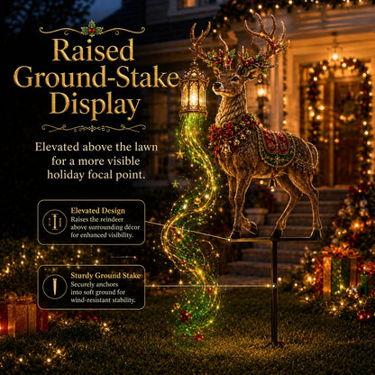 🔥Hot Sale 40% OFF🎄Light-Up Reindeer Christmas Yard Stake