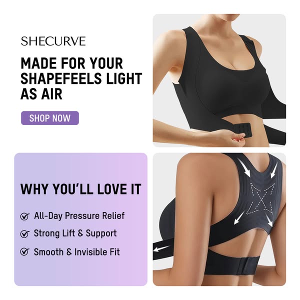 👙 Front Closure Cross-Back Wireless Posture Bra – Ultra Push-Up, All-Day Comfort & Natural Lift for a Slimmer, Taller Silhouette 💖