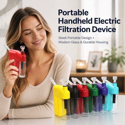 ⚡ LAST DAY 50% OFF – Portable Handheld Electric Filtration Device | Compact Glass Chamber Design with Electric-Assisted Operation & 6 Color Options ✨