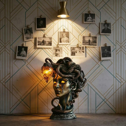 🐍 Medusa’s Gaze™ Handcrafted Gothic Table Lamp