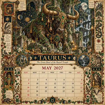 2027 Zodiac Grimoire Calendar™ | 12 Signs, 12 Forbidden Chapters