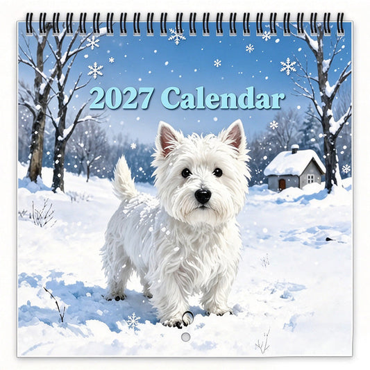 🐶 2027 West Highland White Terrier Calendar – 12 Months of Charming Dog Portraits & Happy Moments