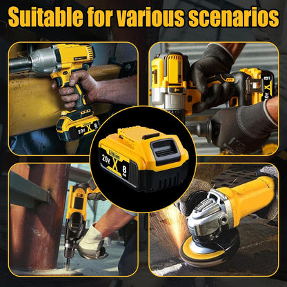 Replacement for Dewalt 20V Max Battery: Compatible with Dewalt Battery DCB208 DCB200 DCB206 DCB205 DCB204 DCB203 DCB180 Cordless Power Tools