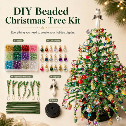 🎄✨ DIY Beaded Christmas Tree Kit – 🎅Create Your Own Sparkling Holiday Decoration