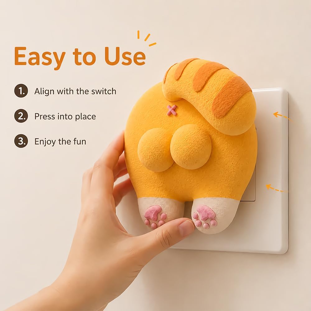 🐱Cute Cat Butt Light Switch Cover