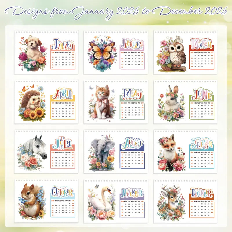 2027 Vintage Theme Diamond Calendar Set