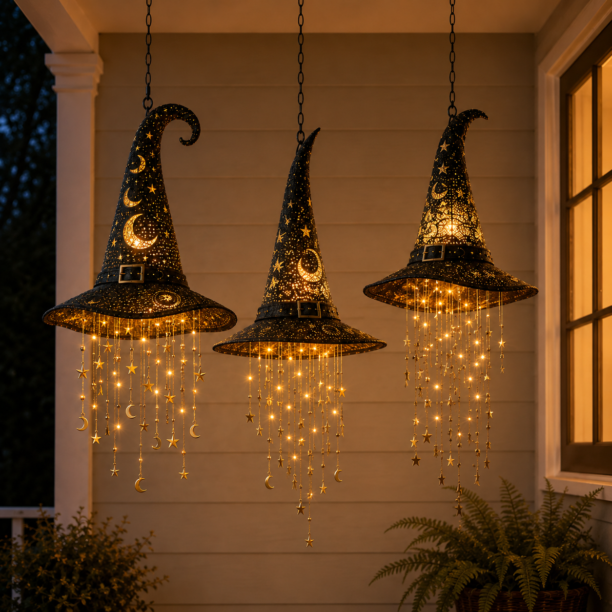 🎩Lighted Witch Hat Hanging Chime
