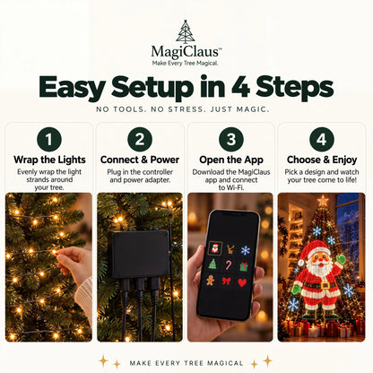 Smart Animated Christmas Tree Lights – App-Controlled LED Effects