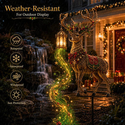 🔥Hot Sale 40% OFF🎄Light-Up Reindeer Christmas Yard Stake