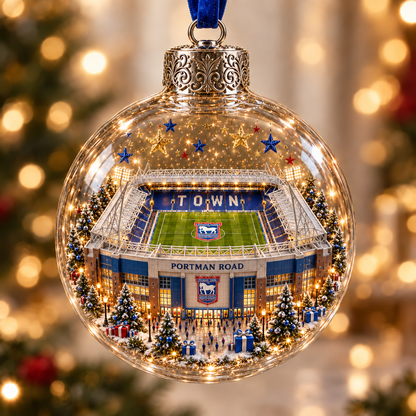 ⚽🎄 Christmas Sale: 50% OFF – Light-Up Football Stadium Ornament | 20 Styles