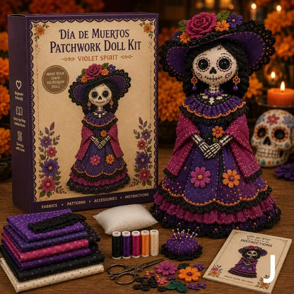 🖤 DIY Day of the Dead Patchwork Doll Kit