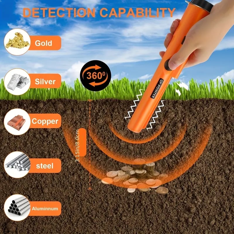 🔎 Handheld Metal Detector Pinpointer – Find Coins, Jewelry & Metal Targets Faster 🪙