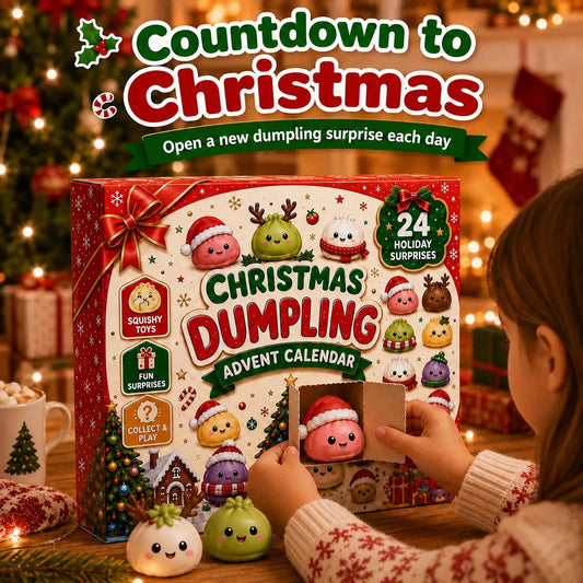 🎄 2026 Christmas Advent Calendar: Mini Dumpling Squishies, 24 Days of Squishy Stress Relief 🥟❄️