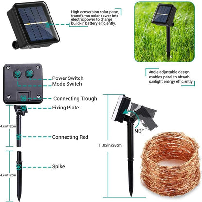 🎁Christmas Sale 50% 🔥2-Pack Solar Outdoor String Lights