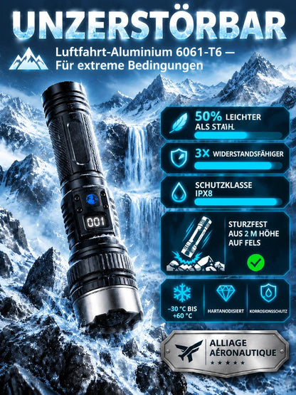 🔦【Ultra Bright Sky Cannon】Ultra-bright white laser flashlight, rechargeable and portable for emergencies
