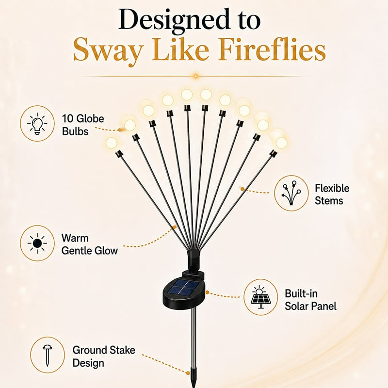 Solar Firefly Garden Stake Lights