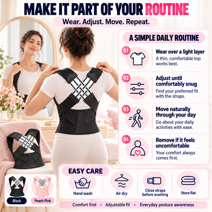 ✨ Adjustable X-Back Posture Support Brace – Comfortable Shoulder & Back Support