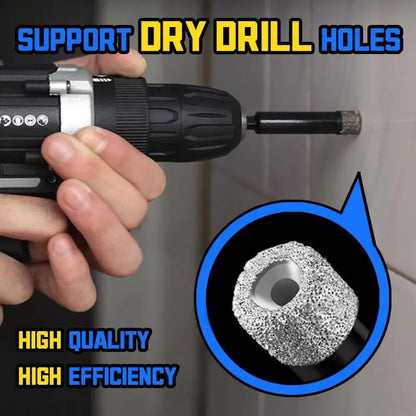 🔥47% OFF | 6Pcs Dry Diamond Drill Bit Set 🛠 Hex Shank Brazed Hole Saw for Tile, Glass & Granite