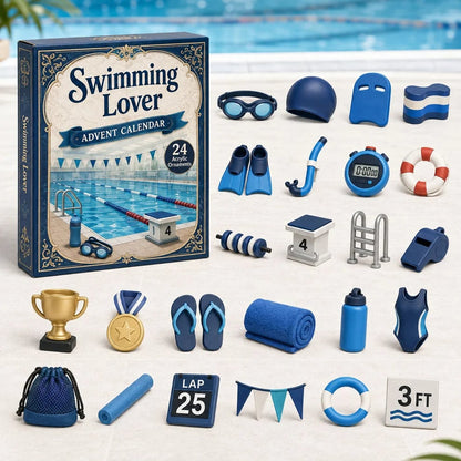 🎄🏊‍♀️ Swimming Lover’s Advent Calendar 2026 – 24 Fun Acrylic Charms