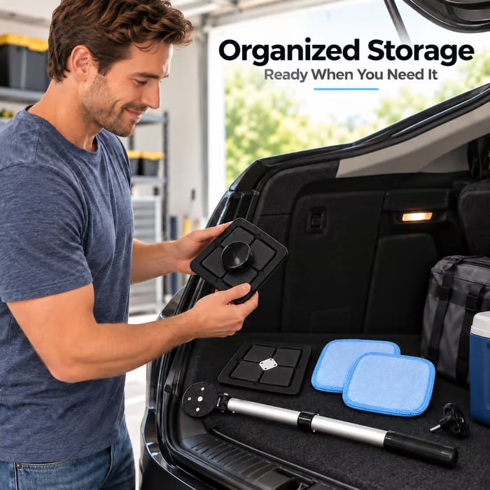 Dual Magnetic Car Windshield Cleaner | Streak-Free Auto Glass Cleaning Kit