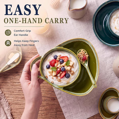 🥣 2-in-1 Anti-Soggy Cereal & Dip Bowl Set – Keep Crunchy & Creamy Separate