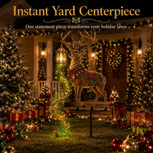 🔥Hot Sale 40% OFF🎄Light-Up Reindeer Christmas Yard Stake