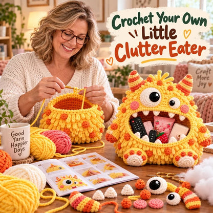 Clutter Munchers Hungry Monster DIY Crochet Storage Buddies 👾🧶
