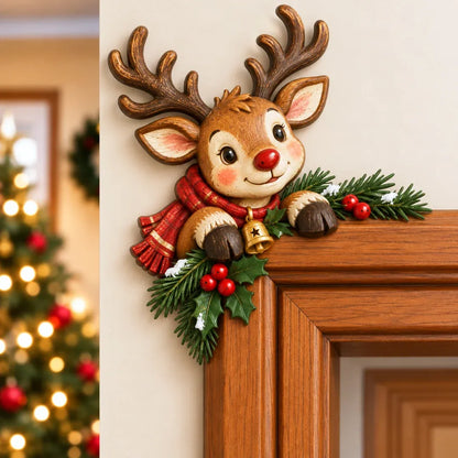 ⏳ Last Day 50% OFF – 🎄 3D Christmas Peekaboo Door Frame Corner Decor | 8 Festive Character Designs with Left & Right Options for Doorways, Entryways & Holiday Corners ✨