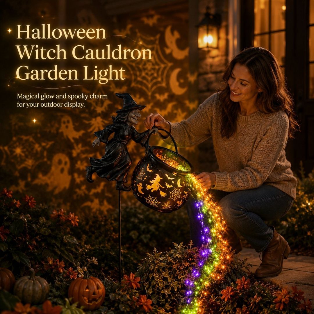 🎁Today 49% OFF🎁Halloween Witch Cauldron Garden Light