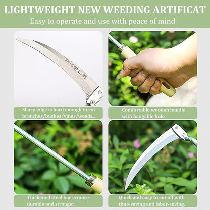 🌿 SK-5 Steel Gardening Scythe, Sharp Lightweight Weed Cutter for Farm Yard Plant Trimming