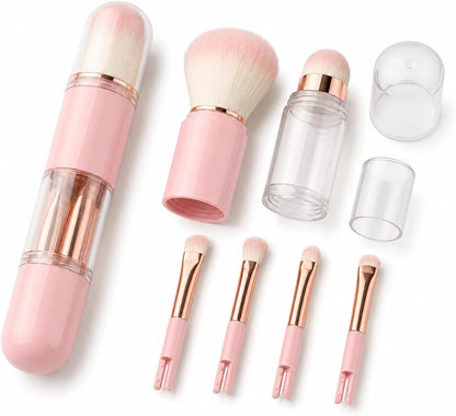 6-in-1 Portable Makeup Brush Set – Beauty Essentials On the Go