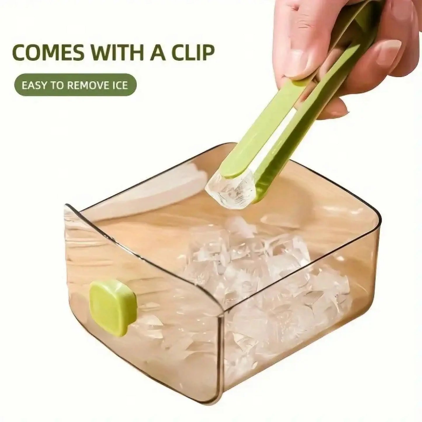 48-Compartment Portable Ice Maker with Easy-Press Lid, Double-Layer Silicone Tray & Durable Countertop Design for Drinks & Frozen Foods
