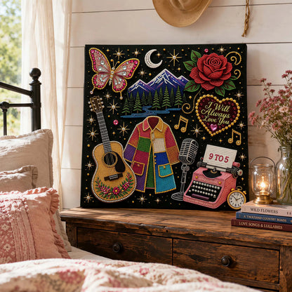 🎤 Premium 3D Pearl Dolly Country Music Tribute Art Kit | Luxury Flocked Canvas with Scratch-Resistant Non-Fading Acrylic Resin Pearls & Faceted Drills DIY Keepsake Decor 💎✨