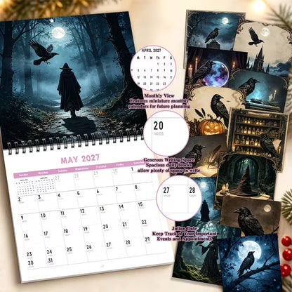Black Friday Deal: 2027 Gothic Crow Steampunk Decorative Calendar