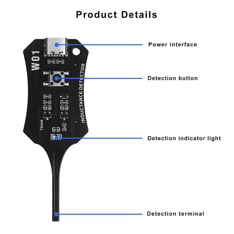 Type-C Inductance Tester Motherboard Coil Tester, Electronic Circuit Board Inductor Detector