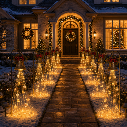 🔥Hot Sale 45% OFF🎄 Christmas Bell Cascade Solar Yard Light✨