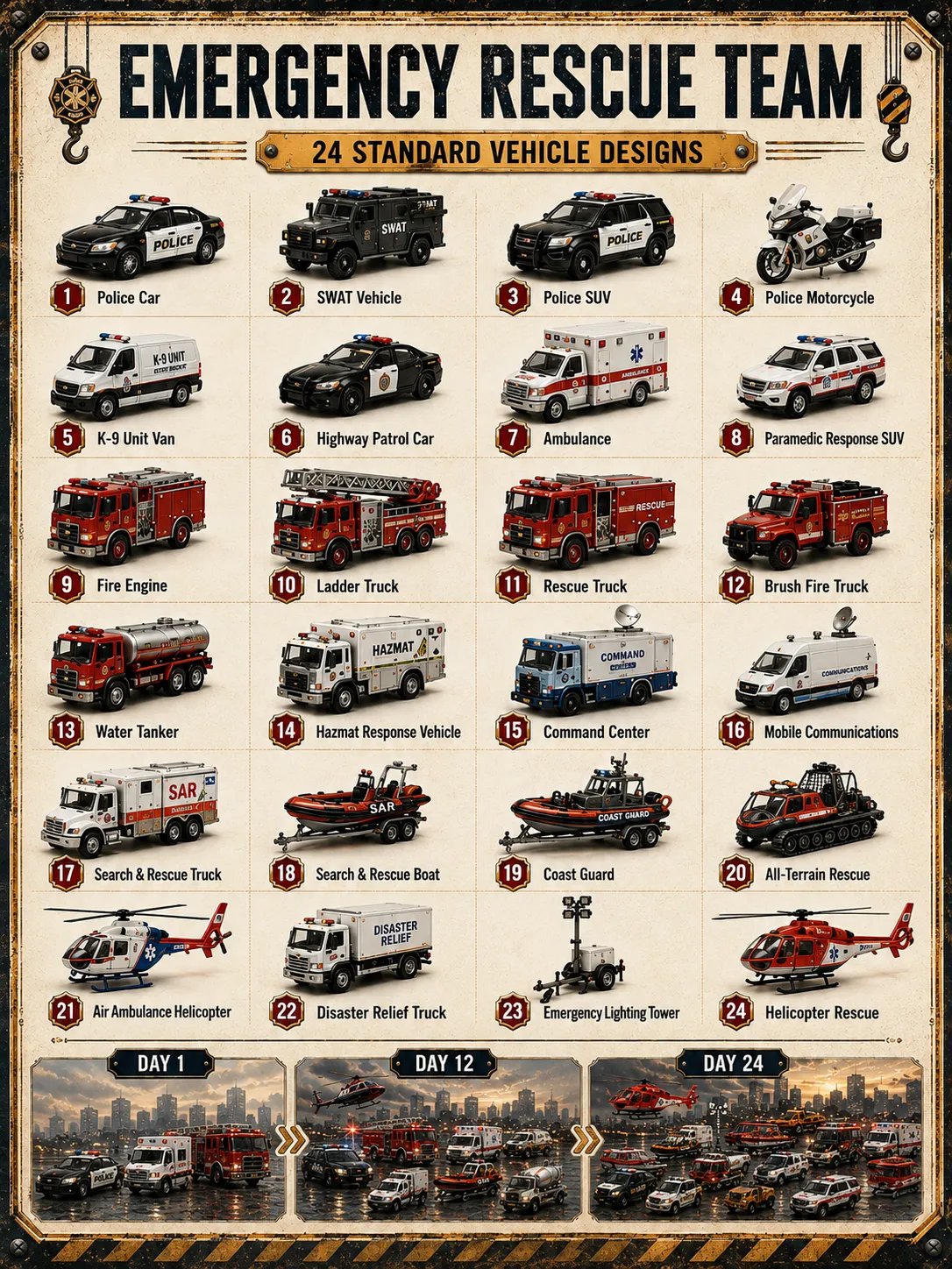 🚜Build the Fleet Collection 24-Day Vehicle Advent Calendar Series | ✨A New Adventure Every Morning