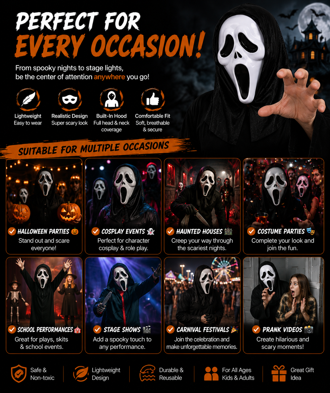 Halloween Skull Ghost Mask