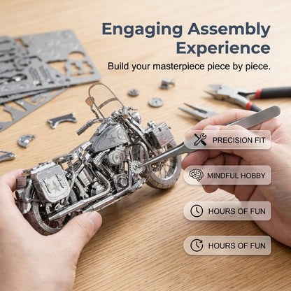 🔥Last Day 49% OFF - 🏍️🧩Silver Motorcycle 3D Metal Assembly Puzzle(📦Buy 2 Free Shipping)