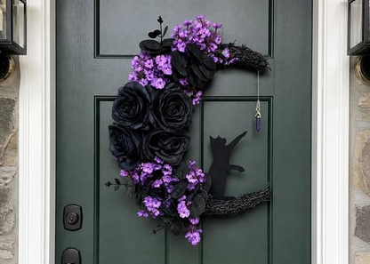 🌹Handmade Halloween Cat Wreath