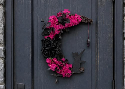 🌹Handmade Halloween Cat Wreath