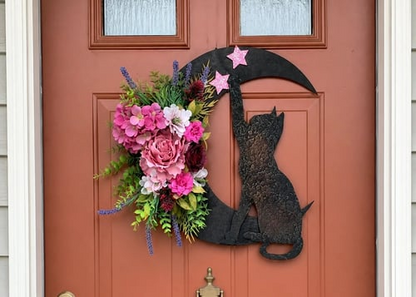 🌹Handmade Halloween Cat Wreath
