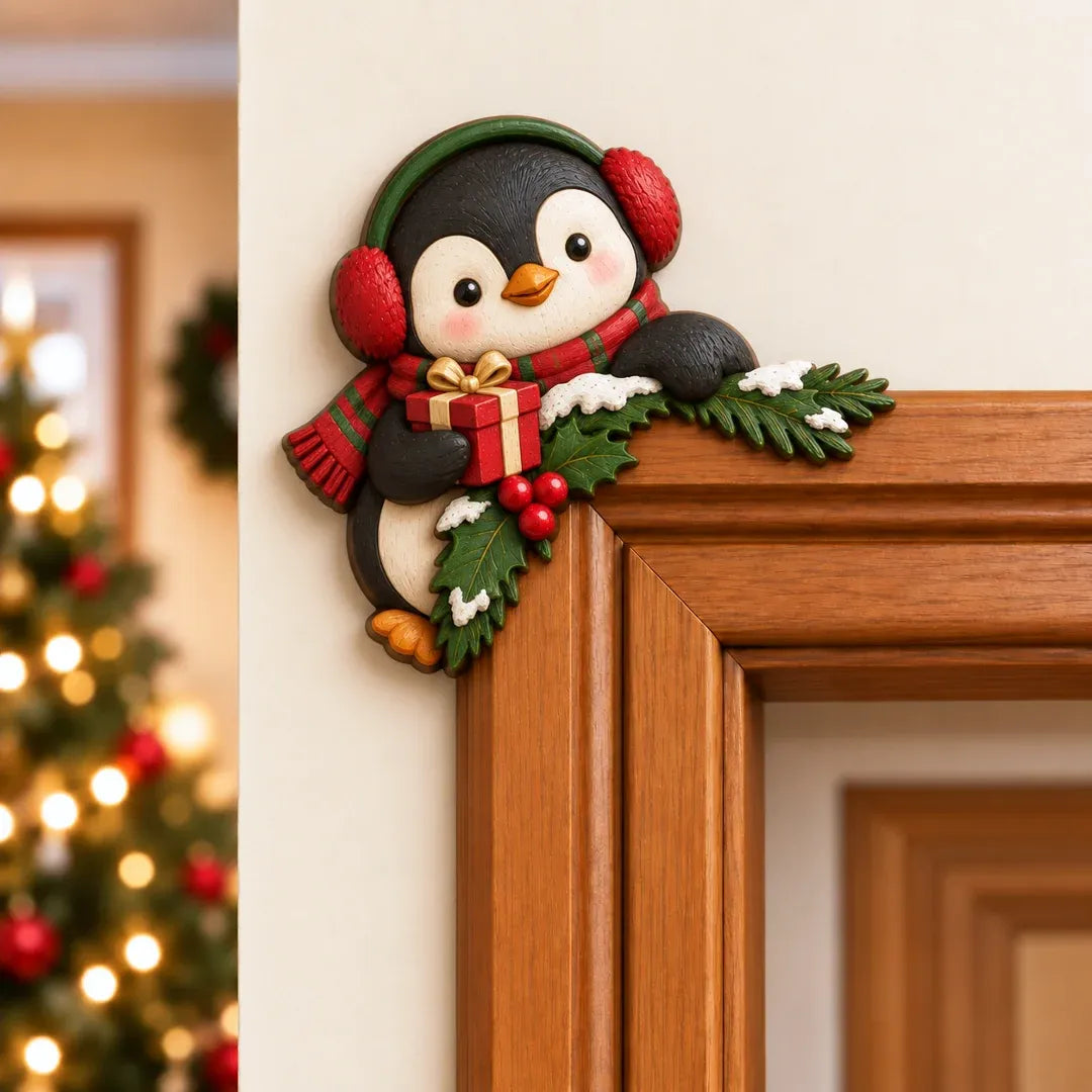 ⏳ Last Day 50% OFF – 🎄 3D Christmas Peekaboo Door Frame Corner Decor | 8 Festive Character Designs with Left & Right Options for Doorways, Entryways & Holiday Corners ✨