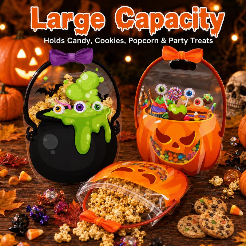 🎃Halloween Goodie Bags Plastic Candy Gift Bags with Handle