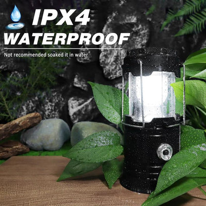 💡Collapsible Portable LED Camping Lantern Lightweight Waterproof Solar USB Rechargeable LED Flashlight