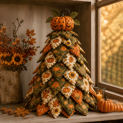 🔥Last Day 40% OFF - 🎃 DIY Halloween Quilted Fabric Tree Kit