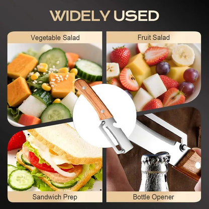 🔪3-in-1 Stainless Steel Vegetable Peeler, Julienne Cutter and Bottle Opener✨