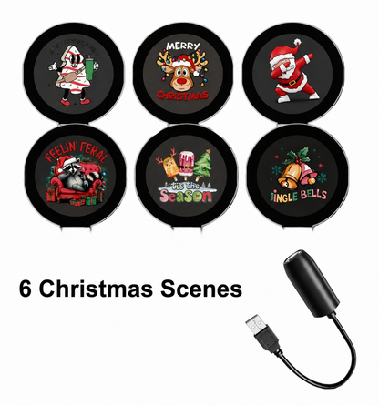 ✨Plug-&-Play HD Christmas Projector – 6 or 10 Festive Scenes
