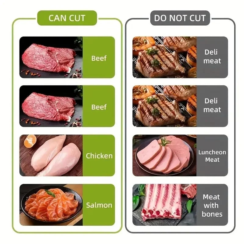 Manual Meat Slicer and Knife Sharpener Set for Home Cooking and BBQ