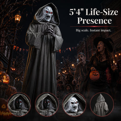 👻 Halloween Animated Jumping Scare Ghost – 50% OFF | Motion-Activated Life-Size Haunted Prop 🎃